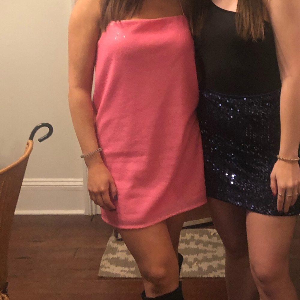 Pink sequins dress